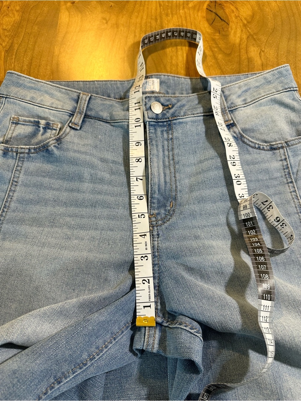 Time and Tru Crop Wide Leg Jeans Light Wash High Rise Size 10 NWT - Picture 5 of 10